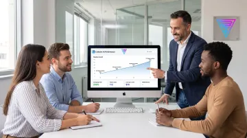 Beyond the Funnel team reviewing LinkedIn ad campaign performance results
