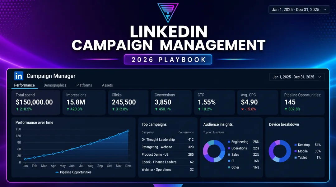 Beyond the Funnel LinkedIn campaign dashboard showing client pipeline growth results
