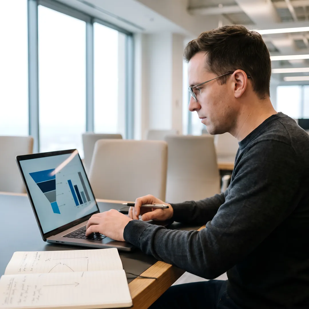 LinkedIn ad strategist reviewing campaign audience data