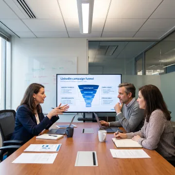 Team planning a LinkedIn lead generation campaign