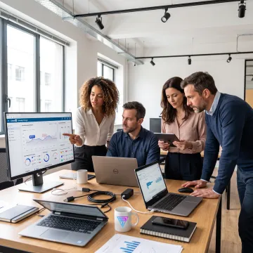 SaaS marketing team reviewing LinkedIn advertising performance