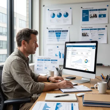 LinkedIn advertising strategist planning a campaign