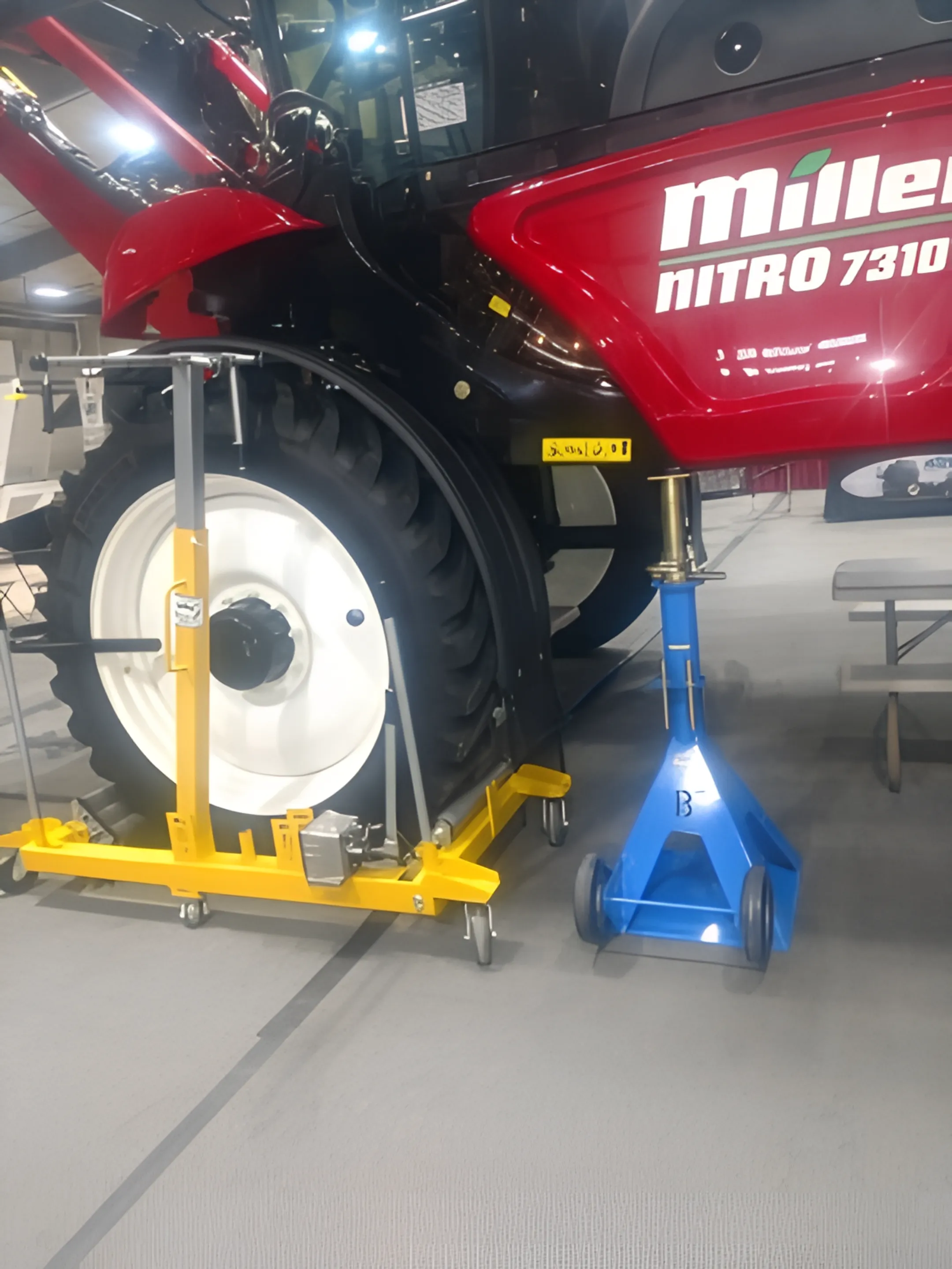 Industrial equipment wheel handling