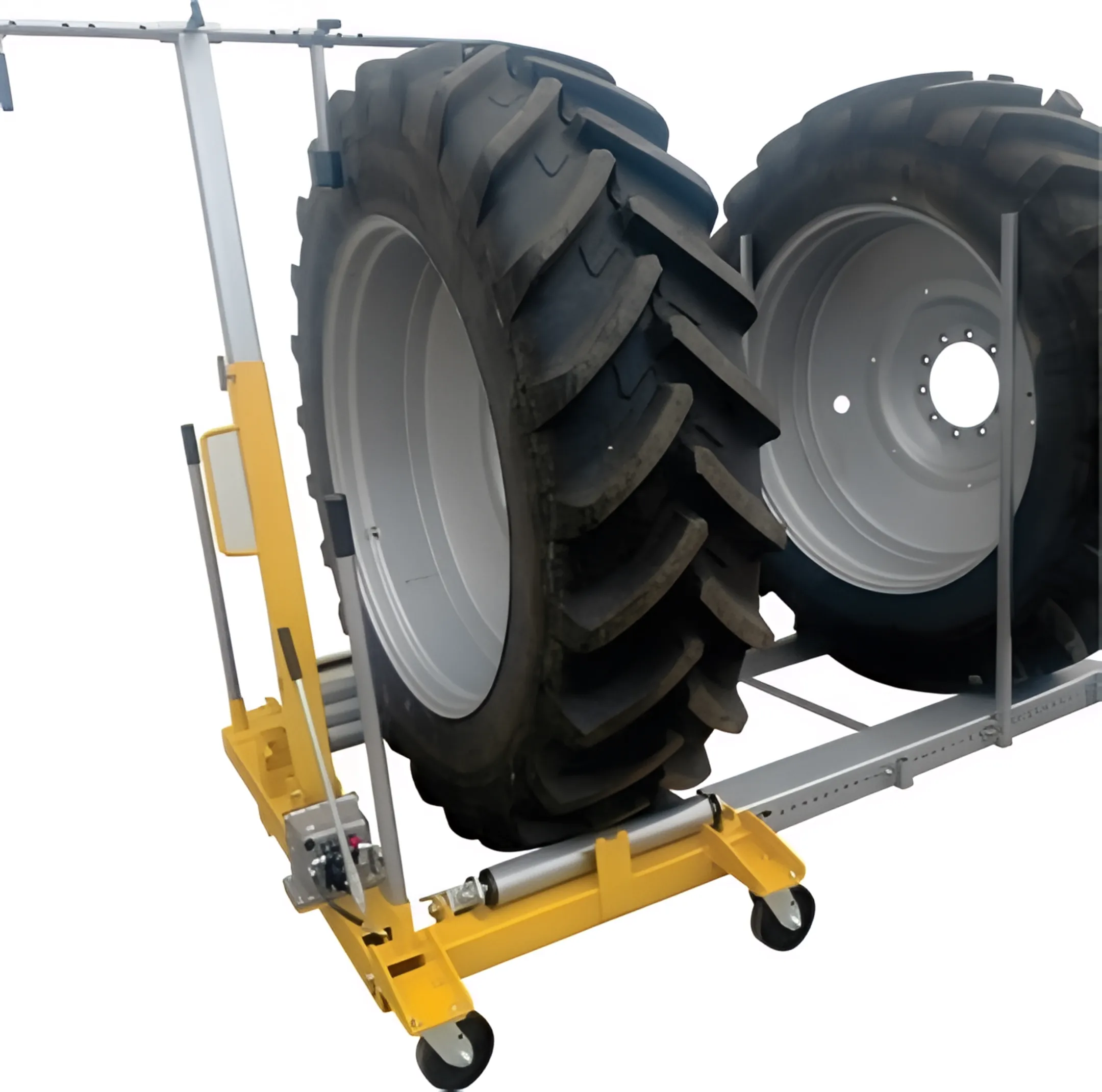 Truck tire handling equipment