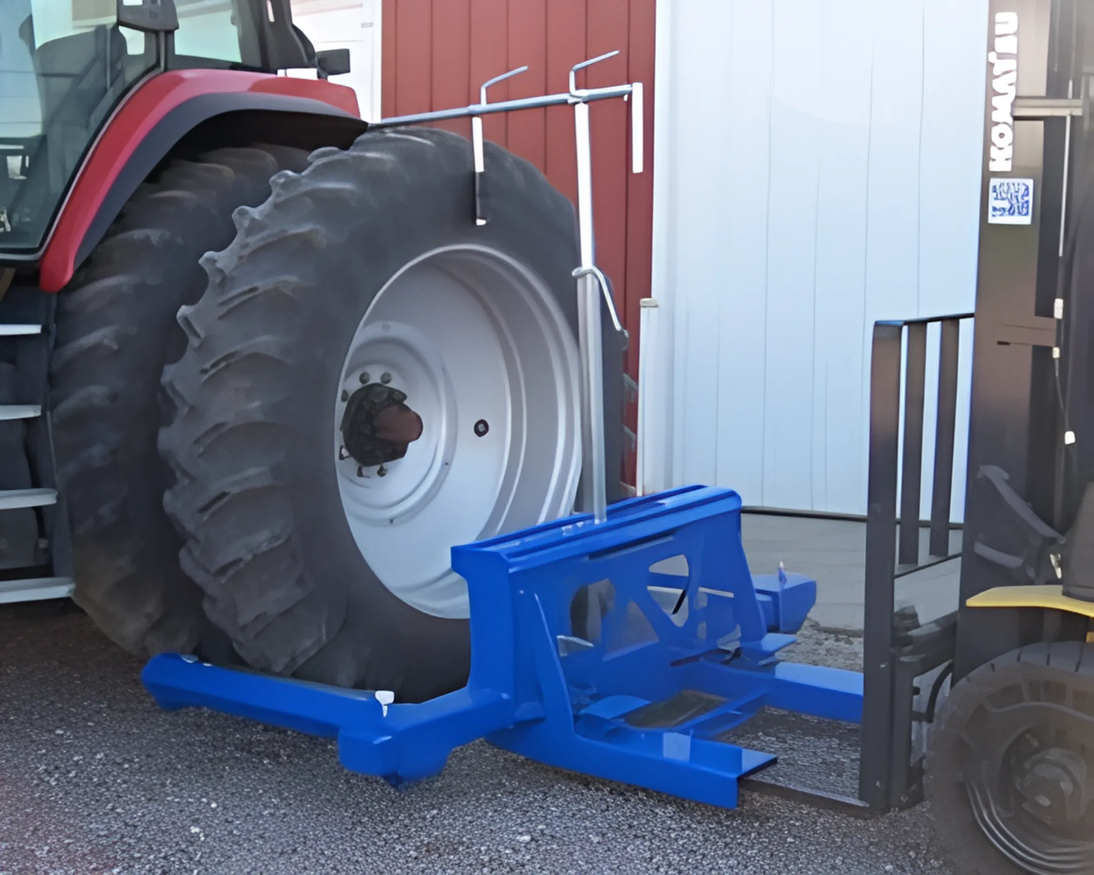 Industrial equipment wheel handling
