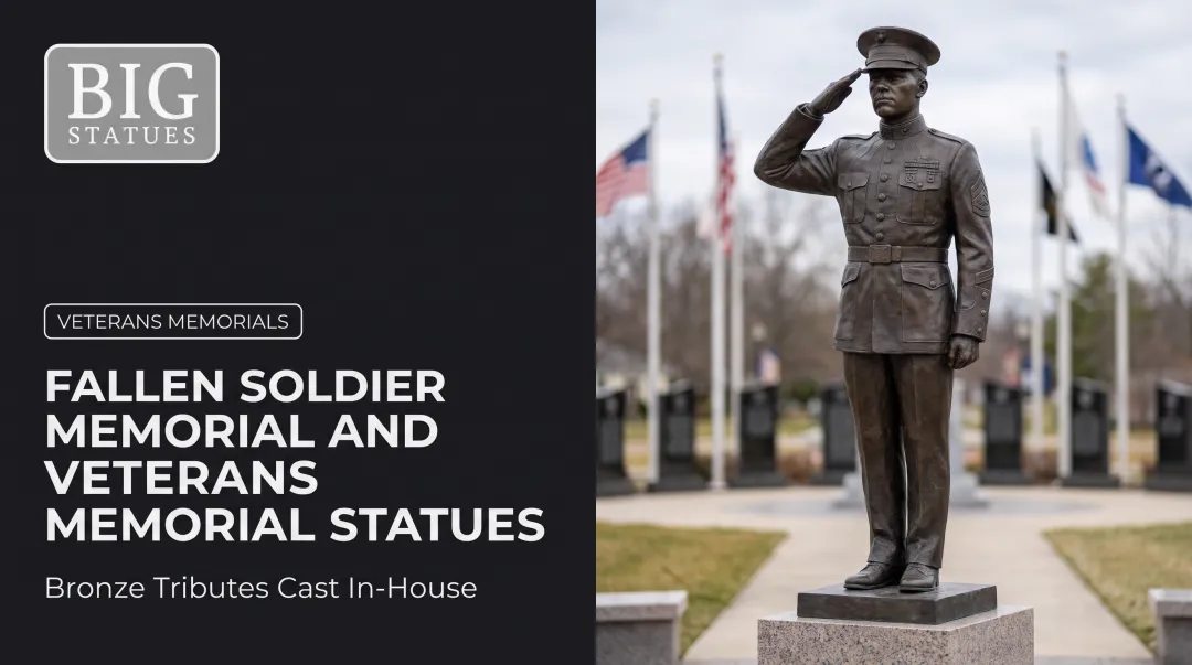 Fallen Soldier Memorial and Veterans Memorial Statues