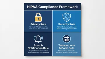 HIPAA four compliance rules framework overview benefits administration infographic