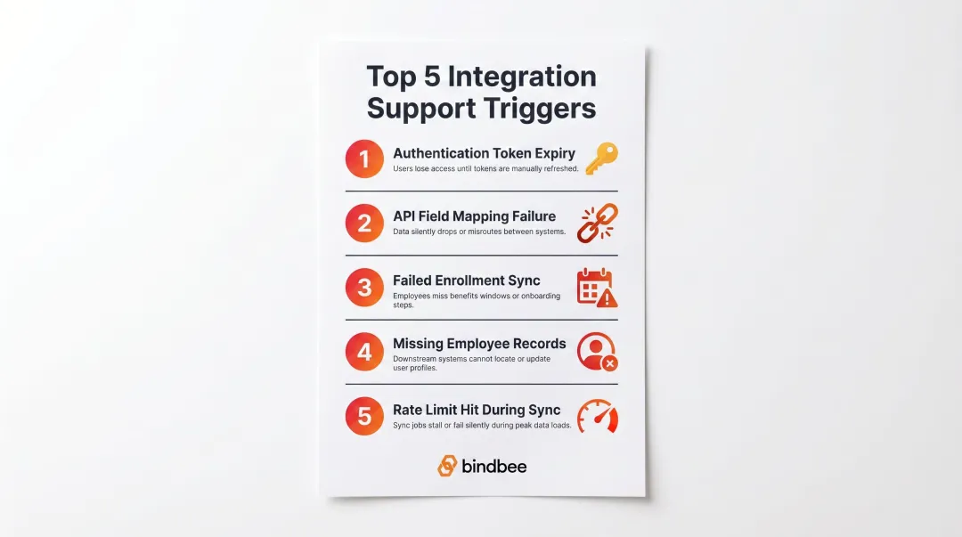 Five common integration support triggers from authentication failures to rate limits