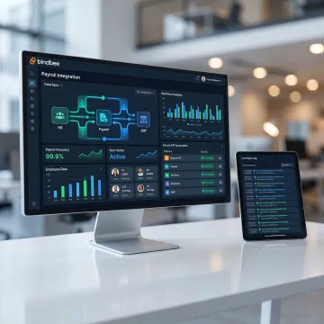 Payroll integration dashboard with connected systems