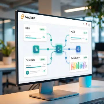 Dental benefits platform API dashboard with connected HR and carrier systems