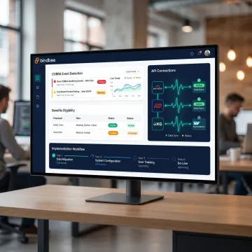 Dashboard showing COBRA integration workflow