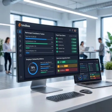 Dashboard showing retirement payroll sync data