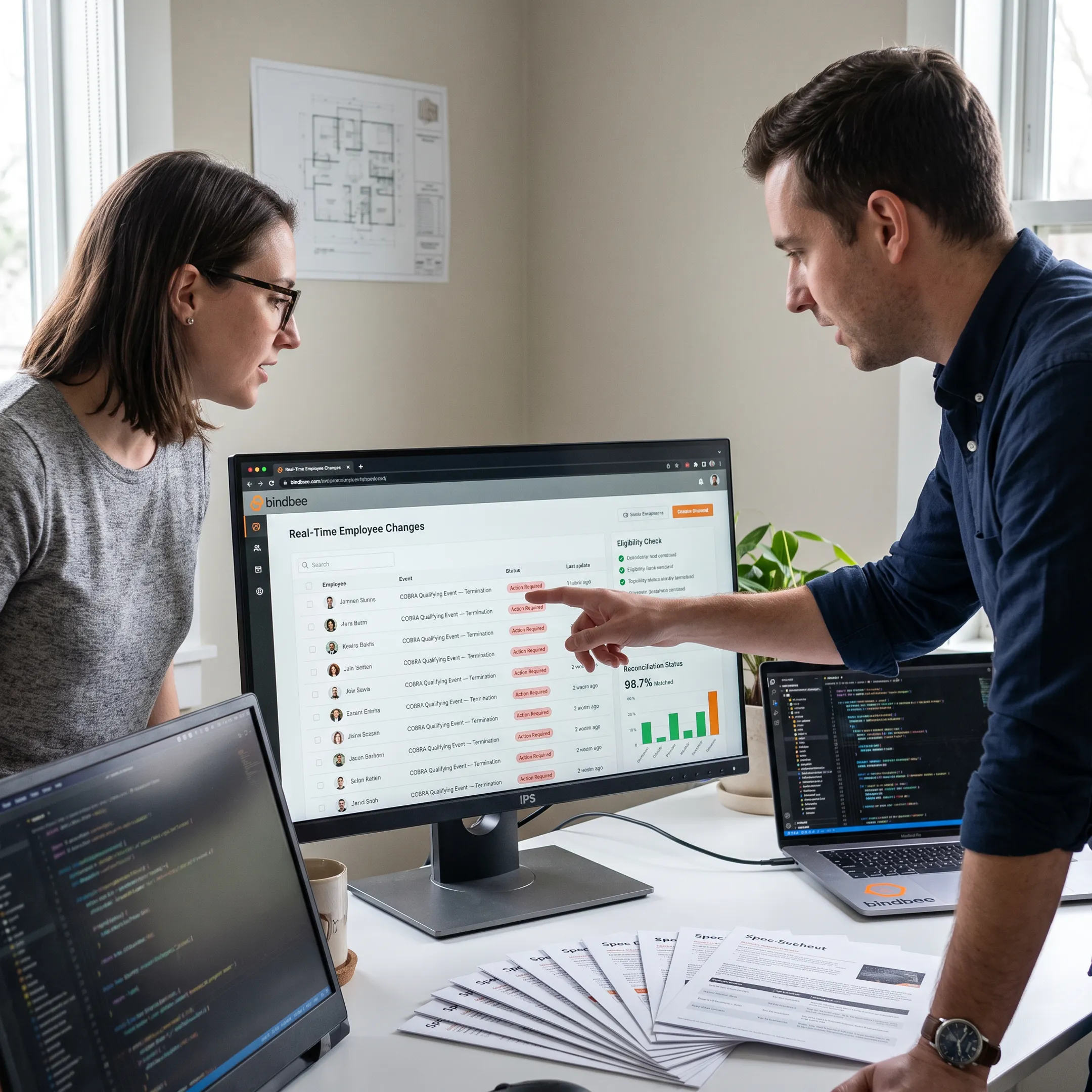 COBRA administration workflow on benefits platform