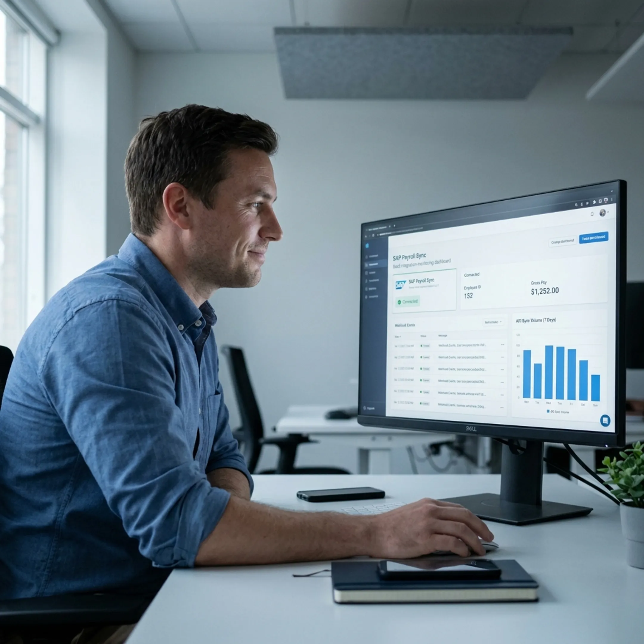 SAP payroll data synchronized with a unified HR technology platform