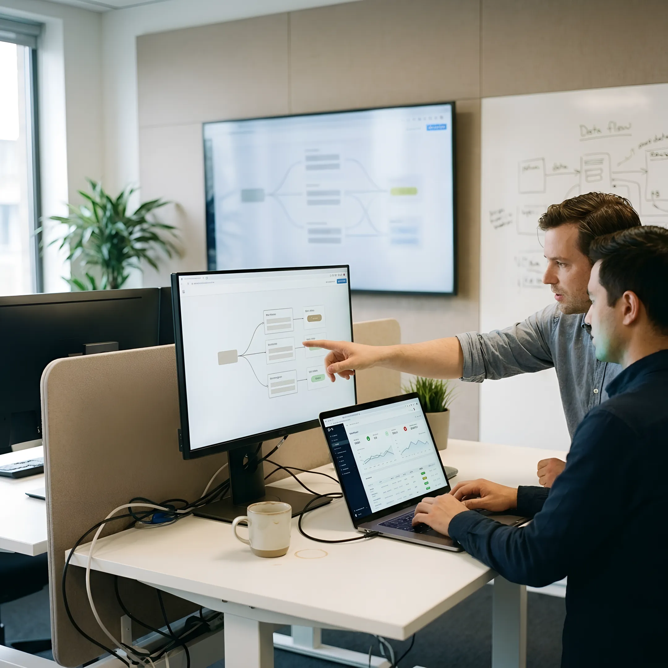 Team reviewing payroll integration workflow