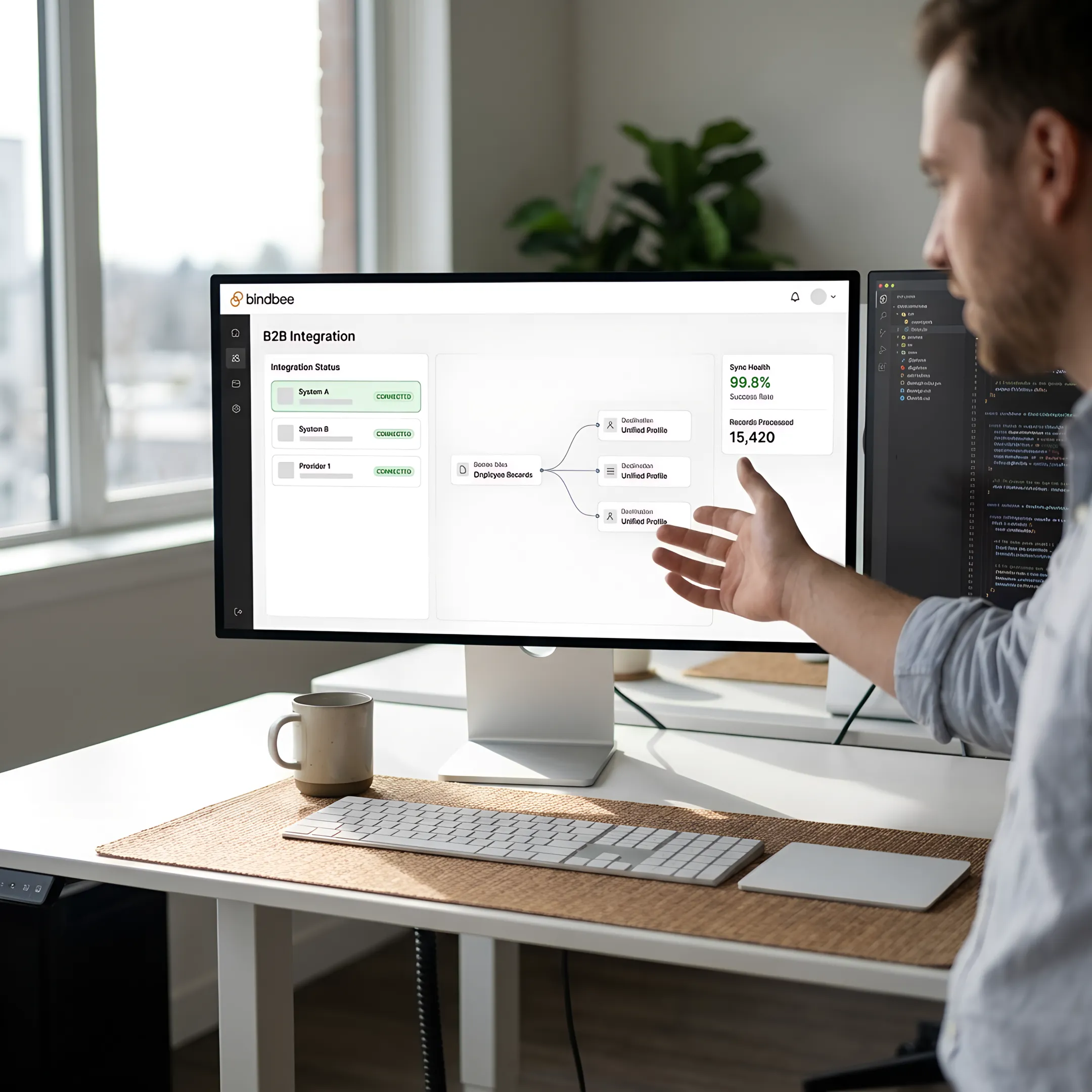 Dashboard showing Personio recruiting API integration workflow