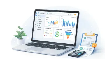 Bizionix ERP dashboard displaying integrated modules for Indian MSME business management