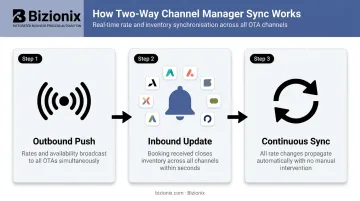 Three-step two-way channel manager synchronization process flow diagram