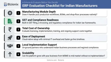 Six key ERP selection criteria for Indian small manufacturing businesses process flow