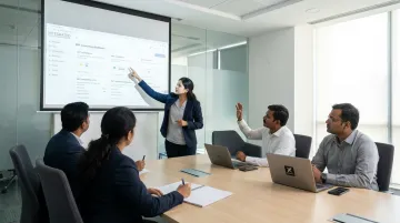 Finance team members participating in role-specific accounting software training session