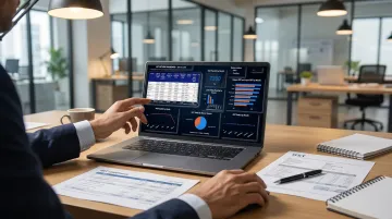 GST compliance audit process with financial documents and ITC verification records