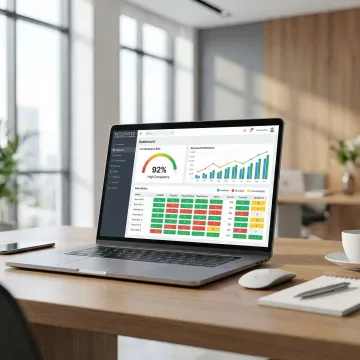 Bizionix HotelEase dashboard showing occupancy, revenue, and housekeeping status