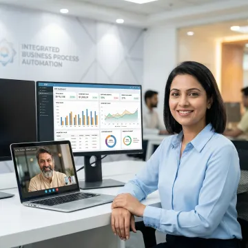 Bizionix support specialist guiding a business client through ERP configuration