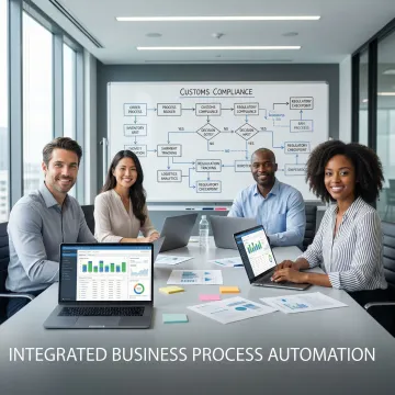 ERP implementation consultant configuring bonded warehouse software with a client team