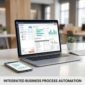Dashboard of retail accounting and POS billing software showing sales, inventory, and GST reports