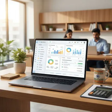 Bizionix ERP software interface showing integrated business modules for an Indian MSME