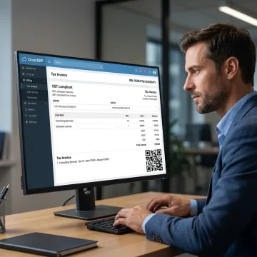GST-compliant invoice generated in Bizionix