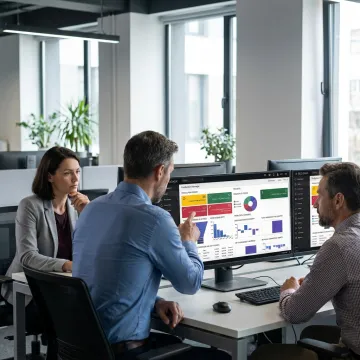 Product cost management dashboard on business software