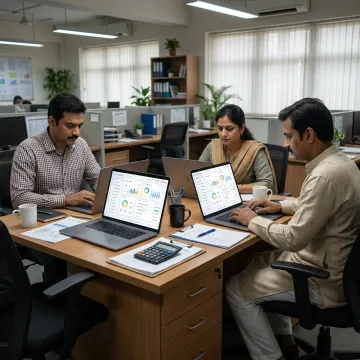 Small business team using Bizionix cloud software