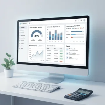 Hotel PMS operations dashboard