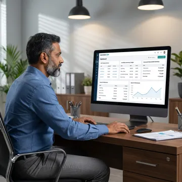 Jewellery accounting software interface