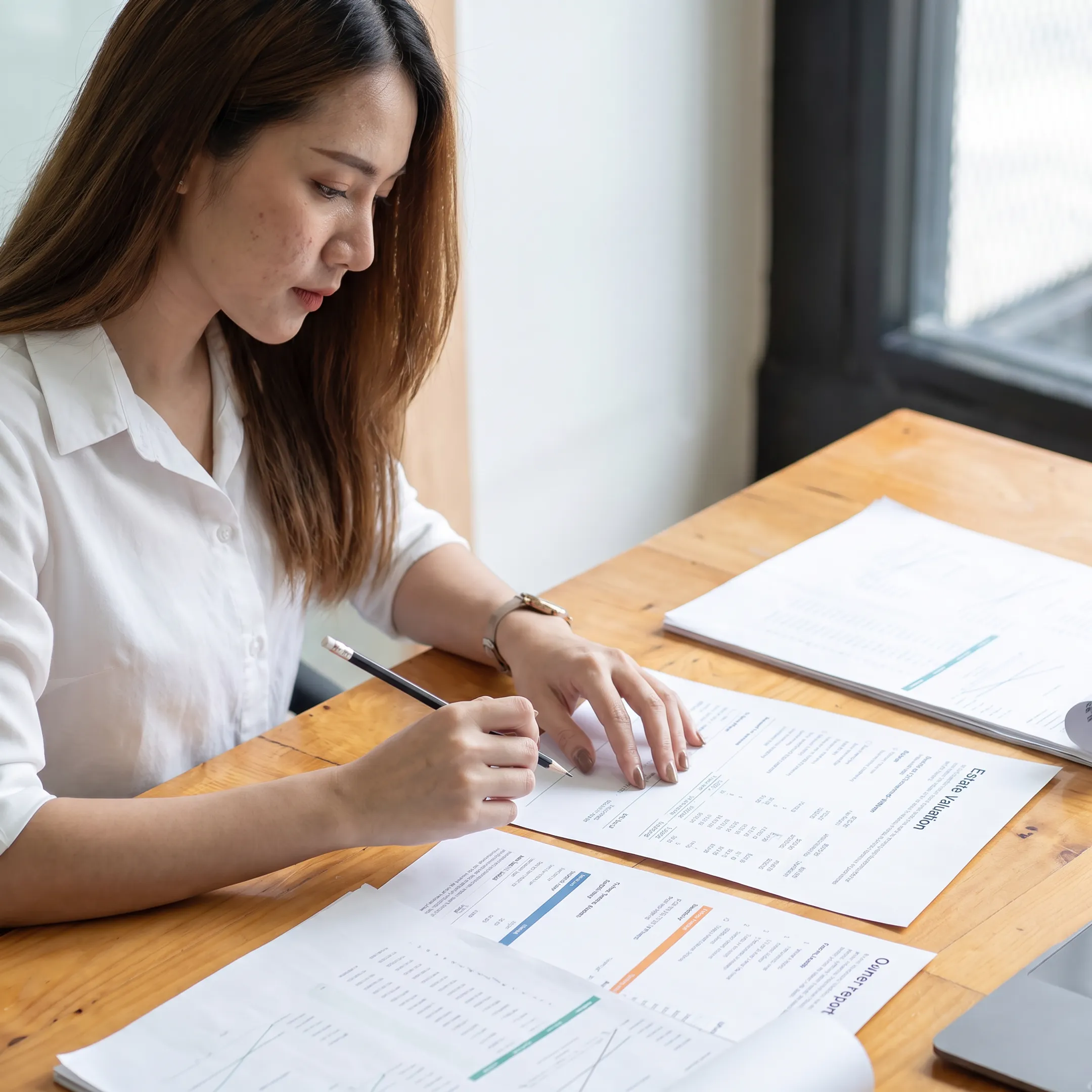 Consultant analyzing a private business valuation for estate tax purposes