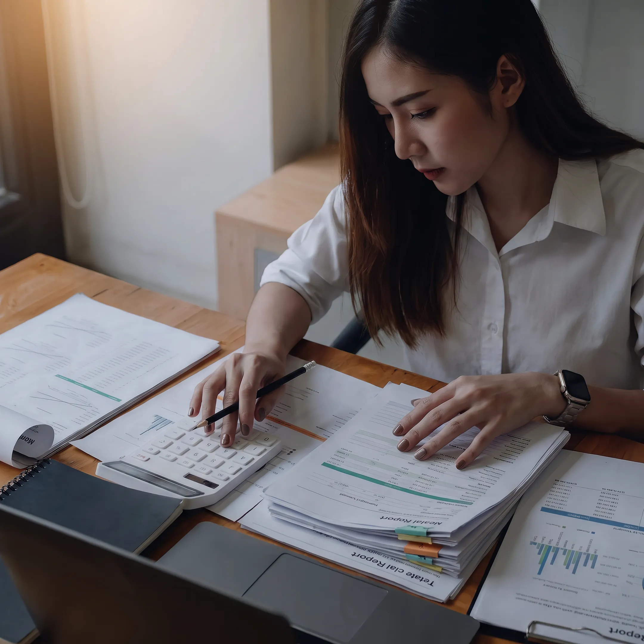 Business valuator organizing estate planning and tax valuation documents