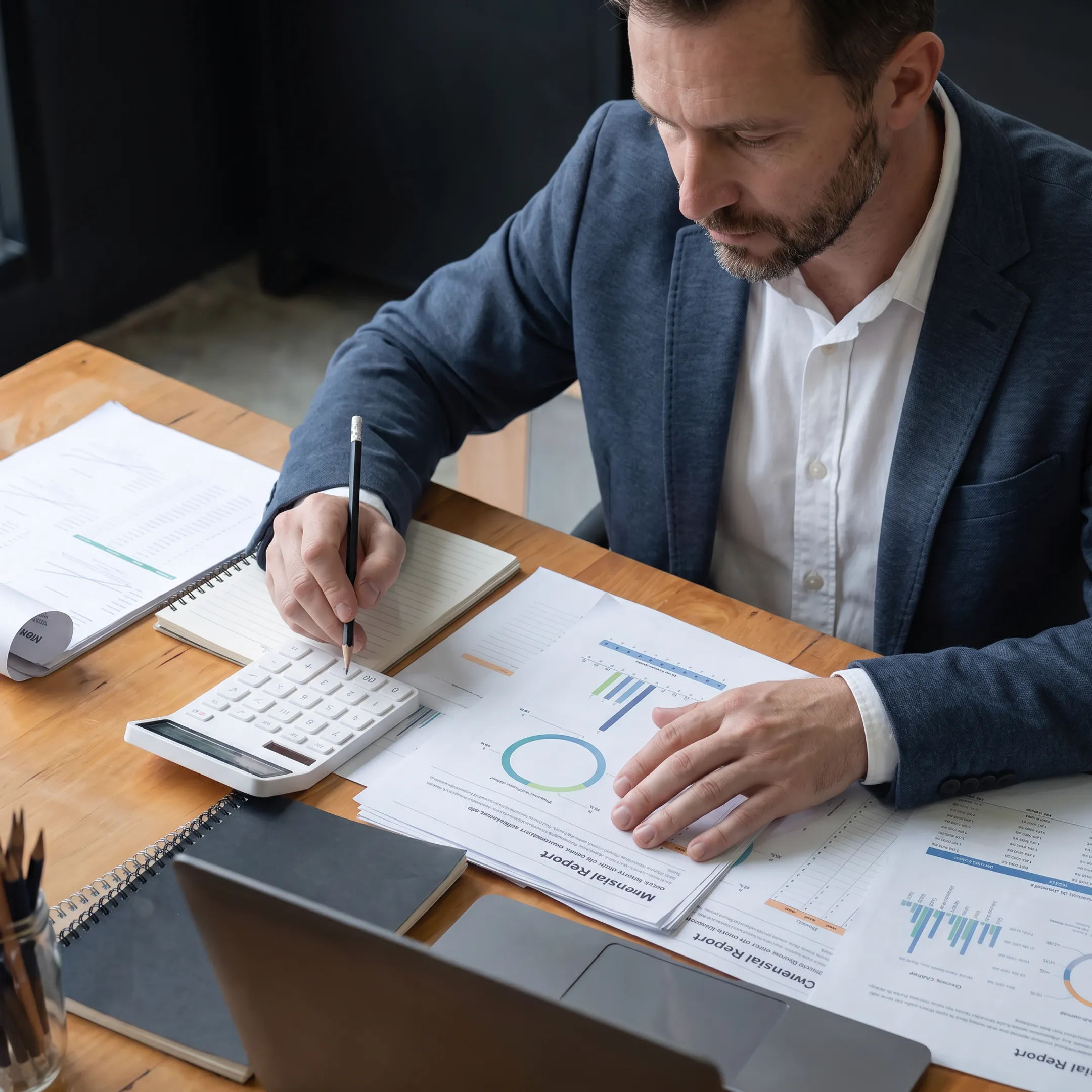 Valuator analyzing business performance and ownership data