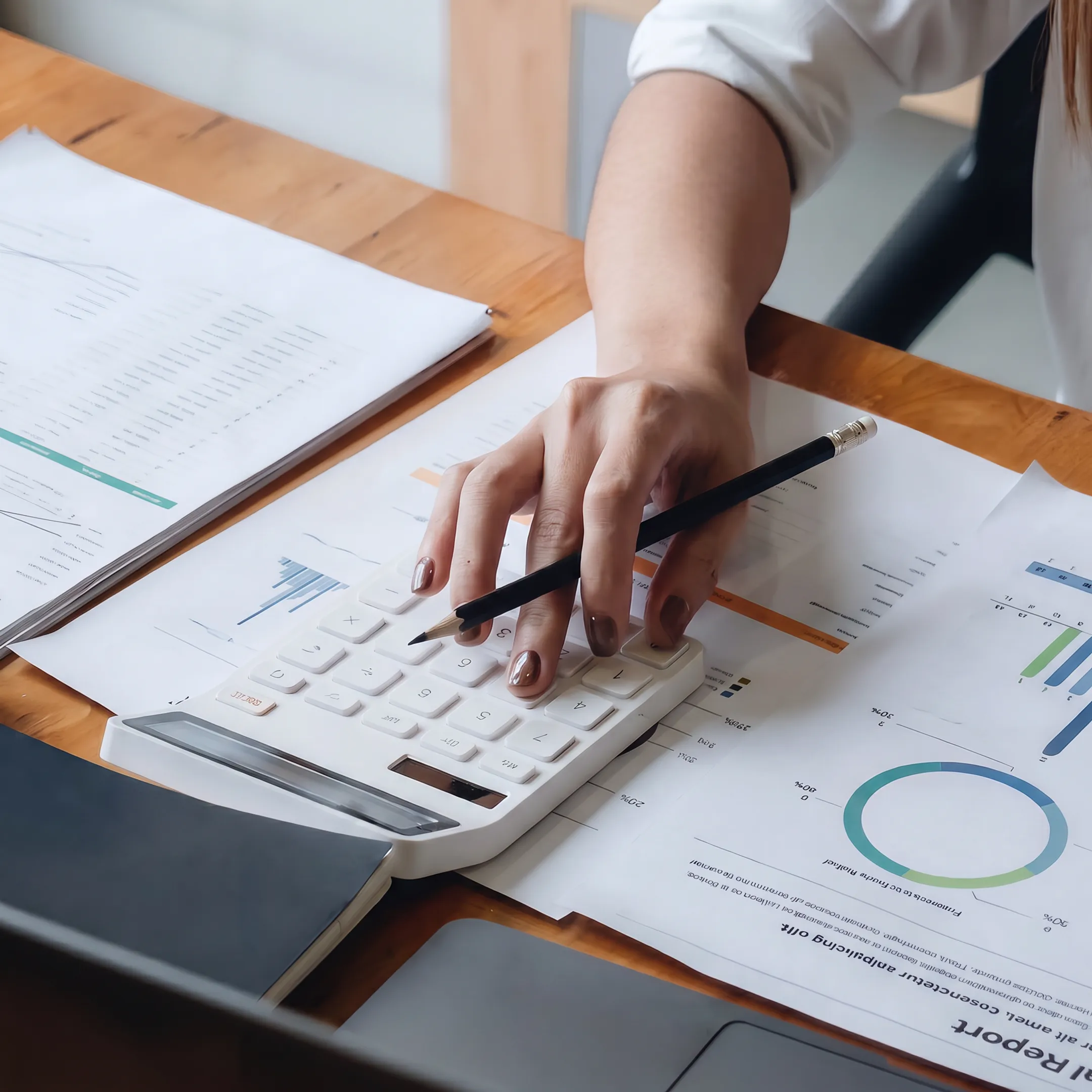 Valuation professional reviewing business financial documents in a Chicago office