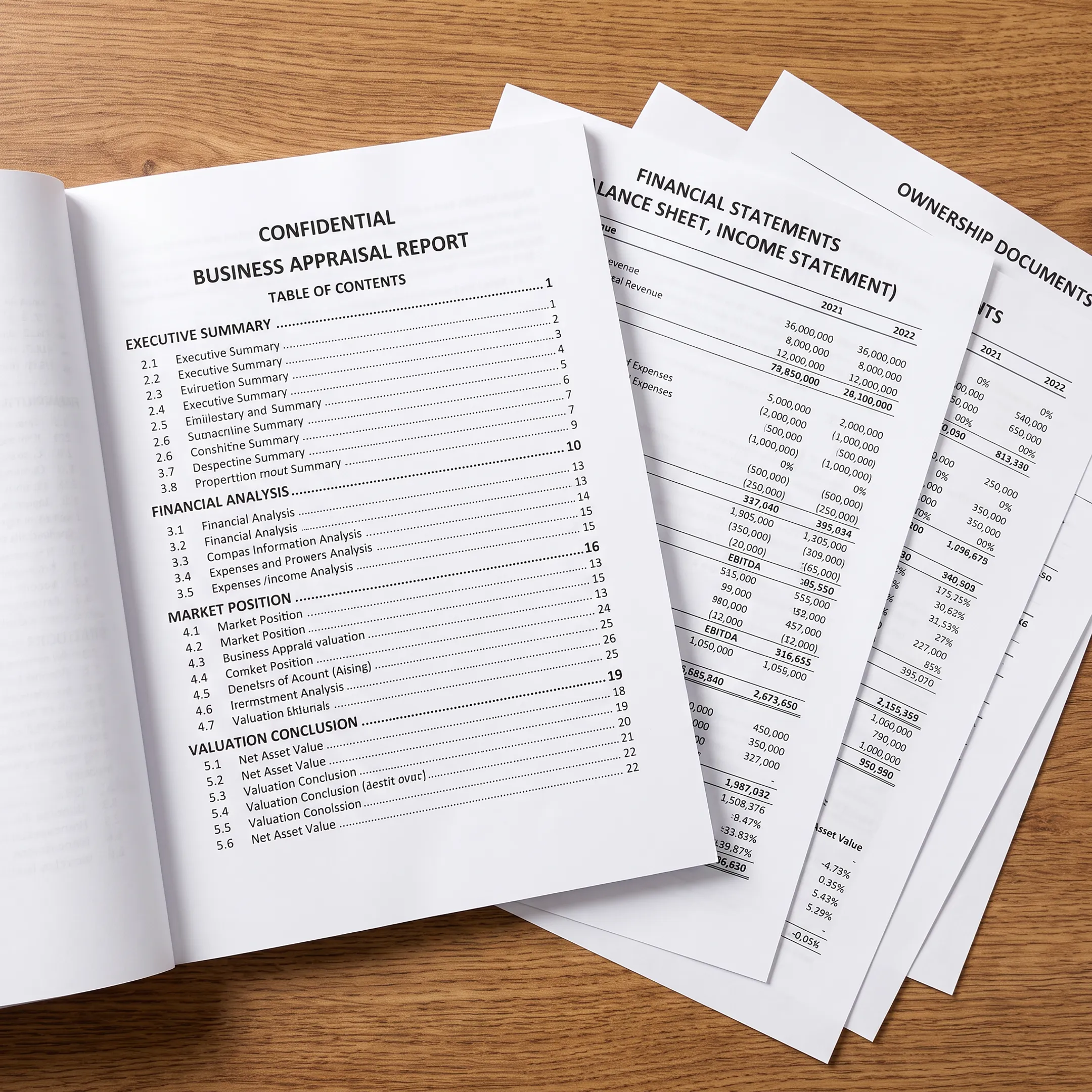 Business valuation report prepared for estate tax planning