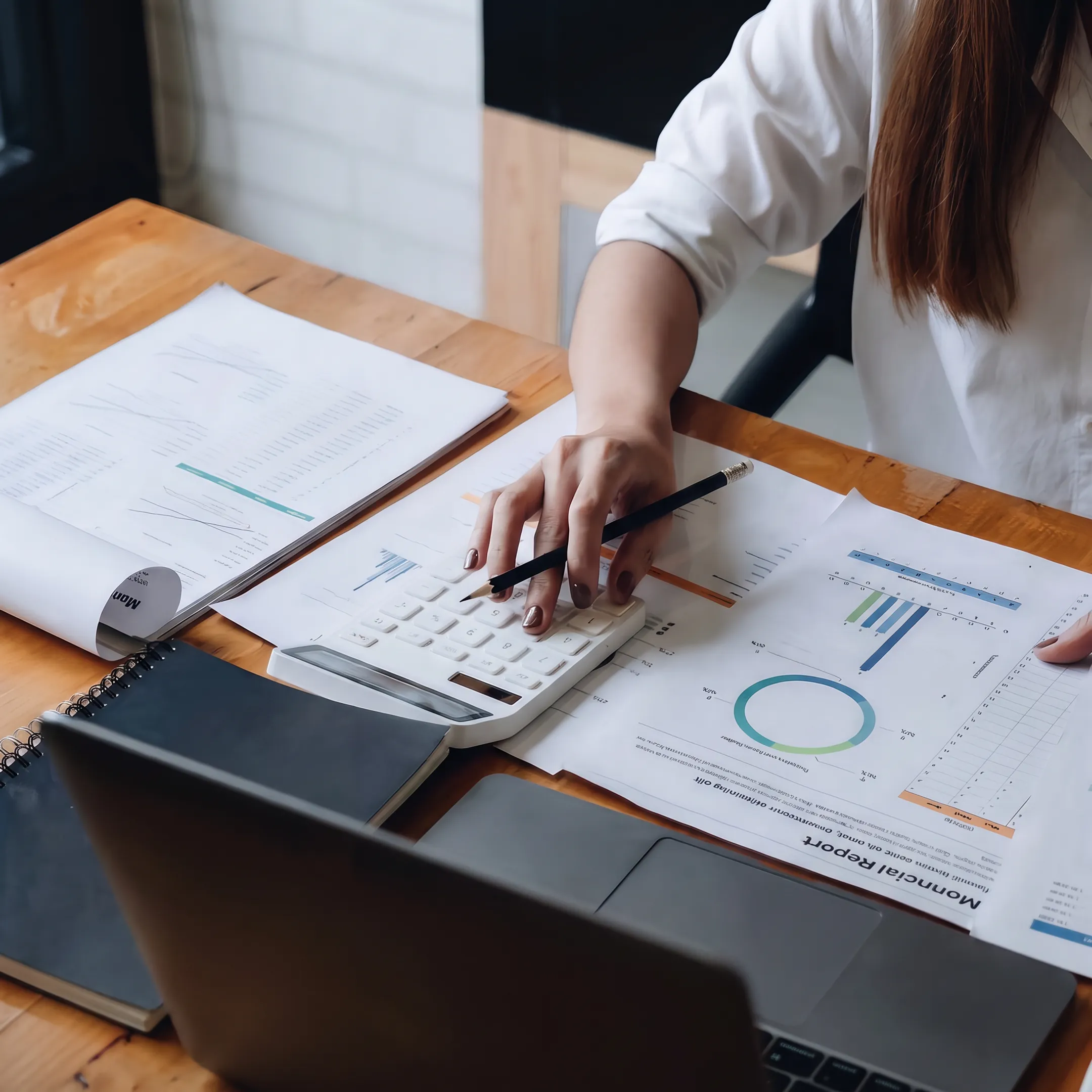 Valuator analyzing business financial records and ownership information