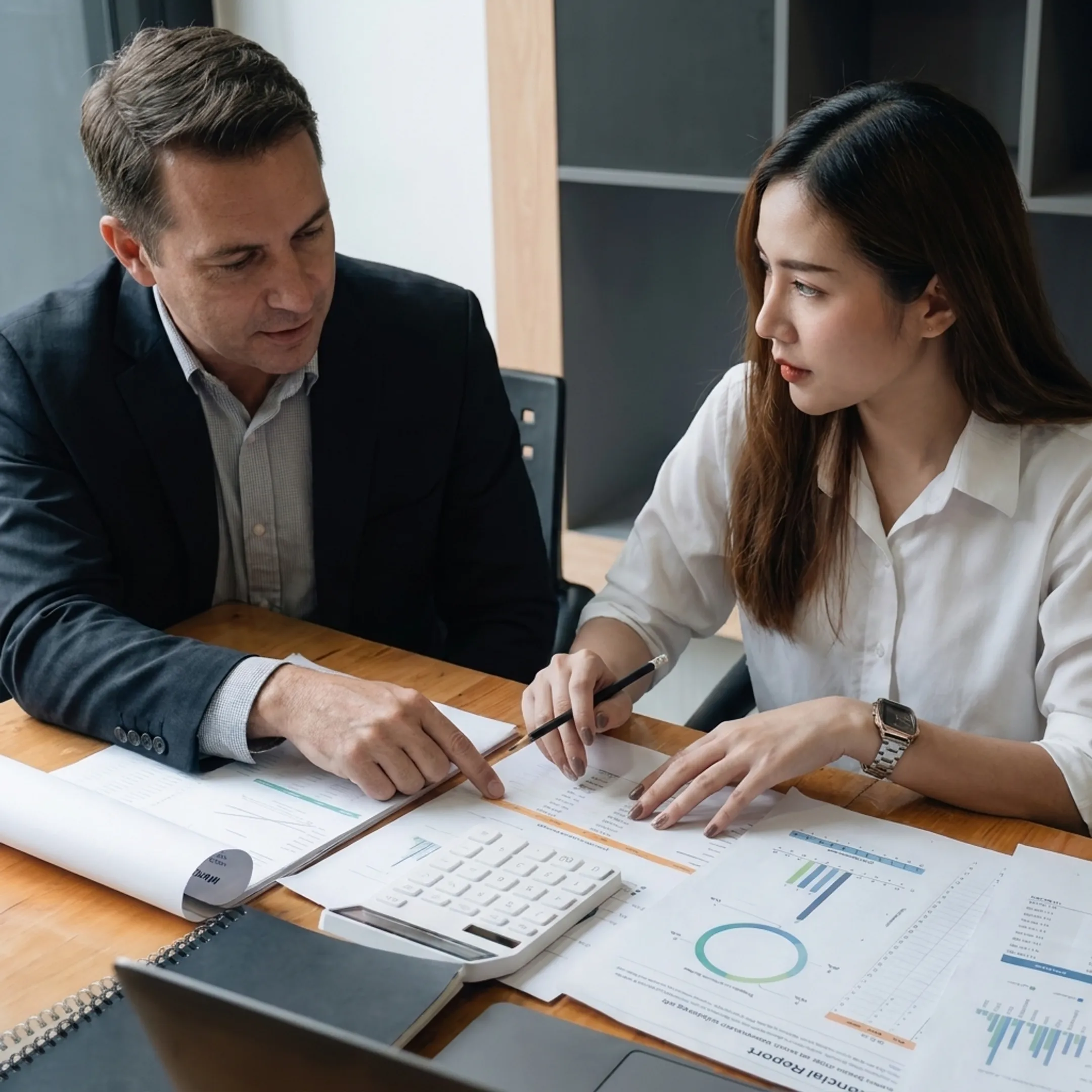 Business owner discussing exit strategy with valuation advisor
