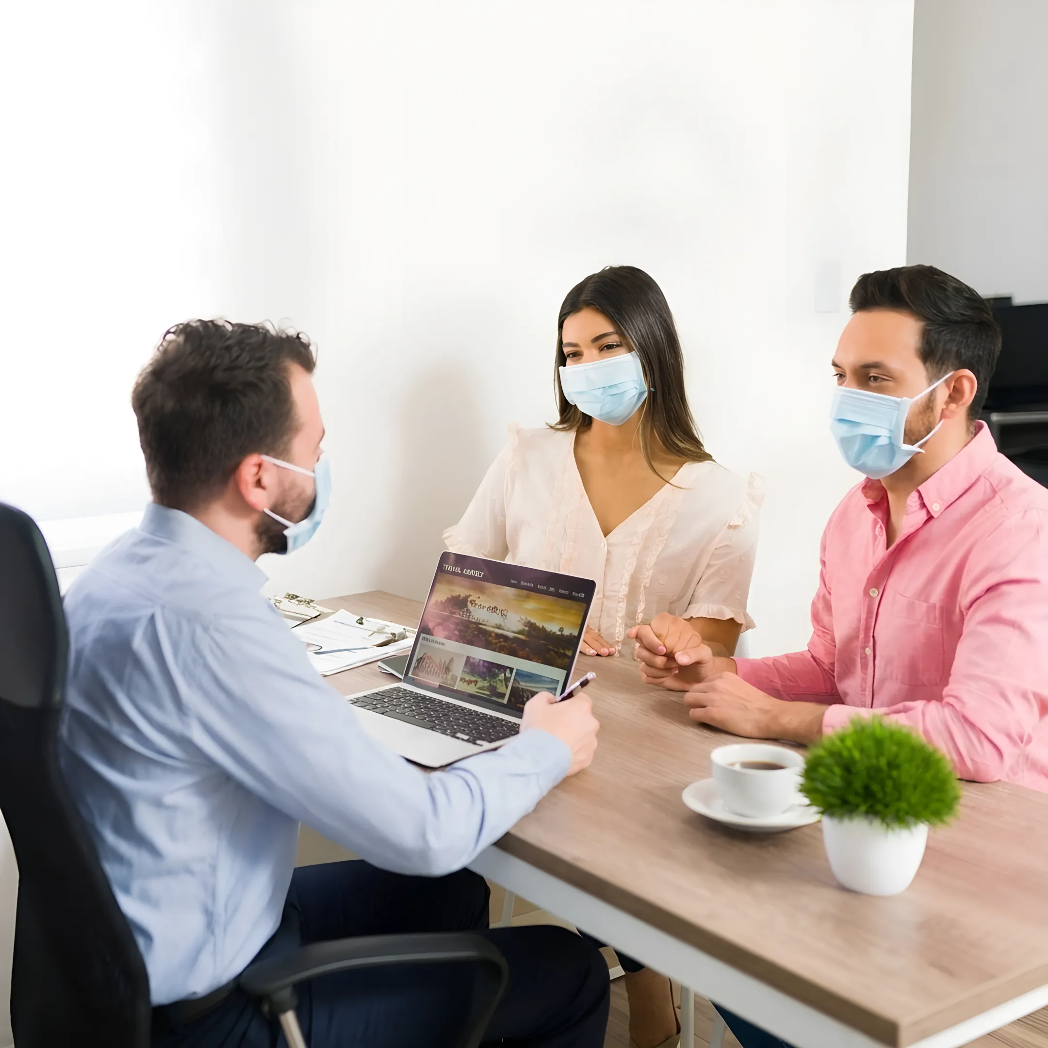 Consultant helping a client evaluate individual health insurance coverage options
