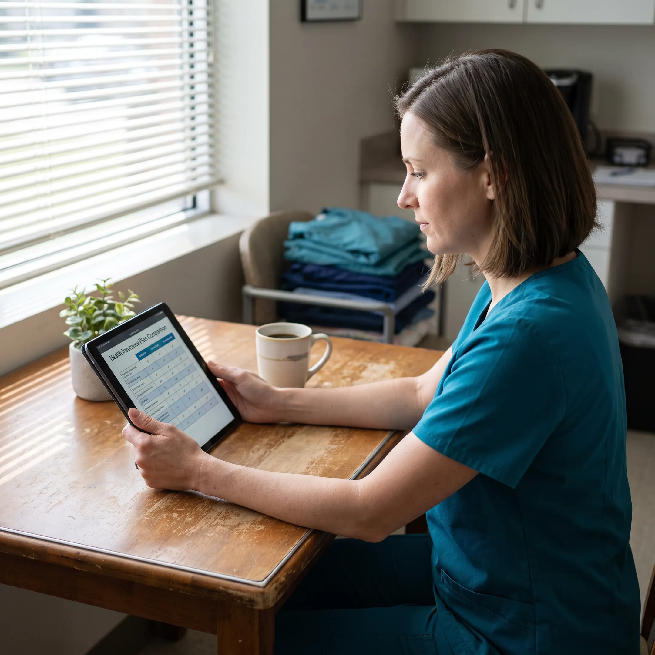 Healthcare professional reviewing private health insurance options