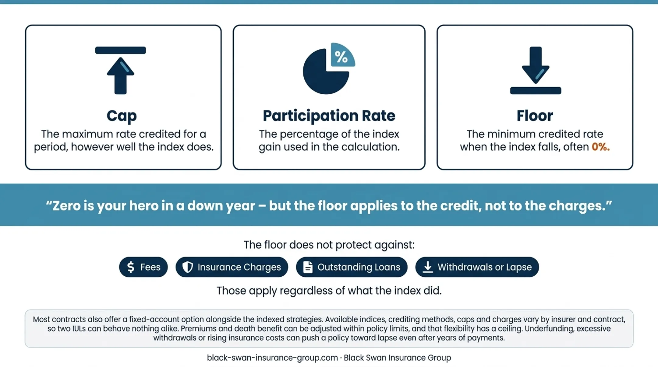 Indexed universal life policy mechanics from premium to cash value