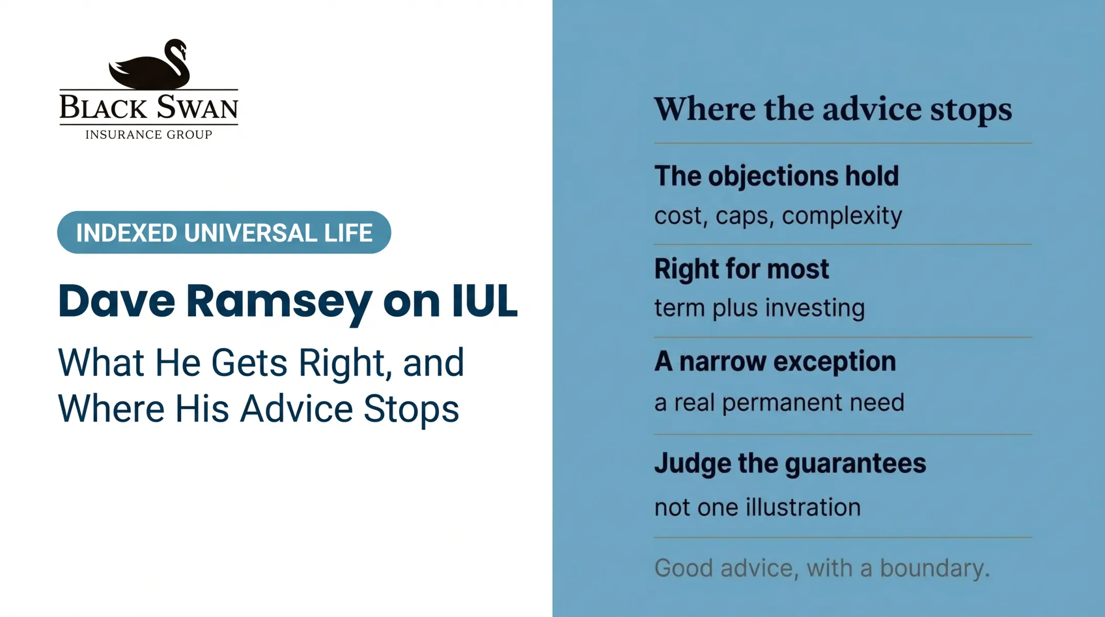 Indexed Universal Life Insurance and Dave Ramsey