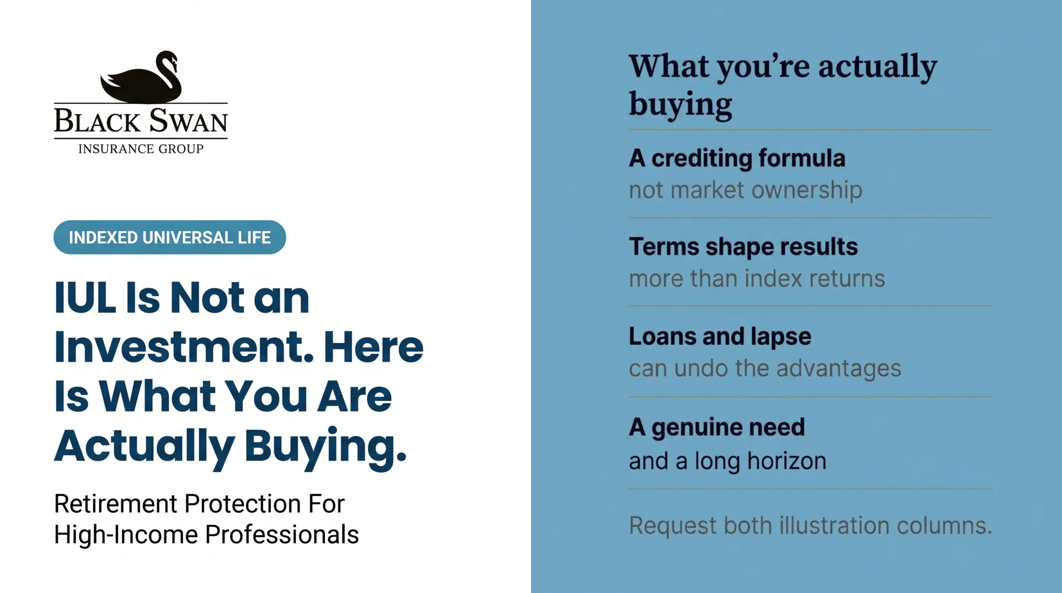 What an IUL actually is: permanent life insurance with an index-credited cash value