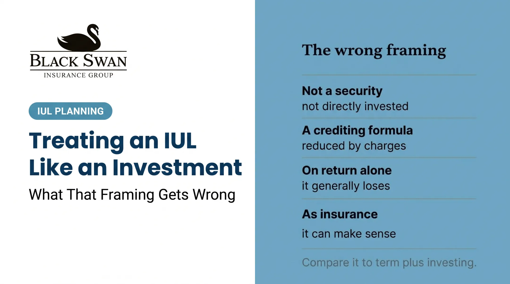 Treating an IUL Like an Investment: What That Framing Gets Wrong