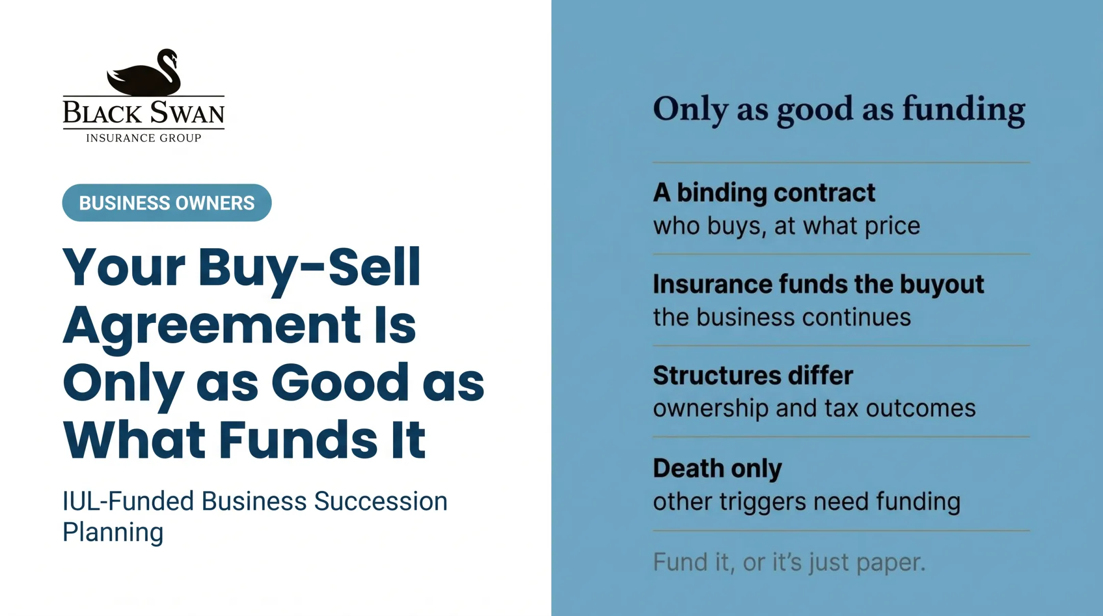 Buy-Sell Agreements Funded With Life Insurance
