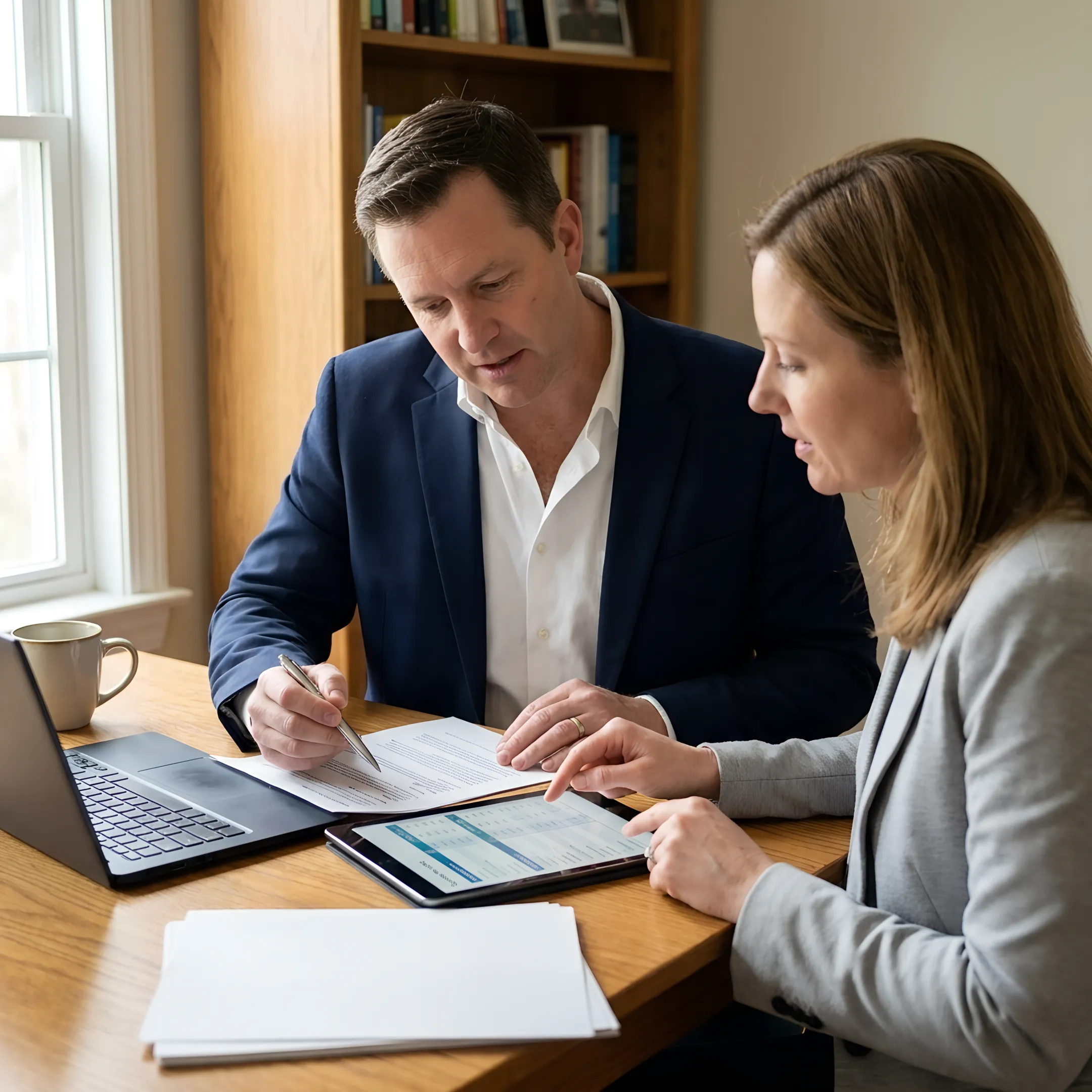 Small business owner reviewing personalized health insurance options
